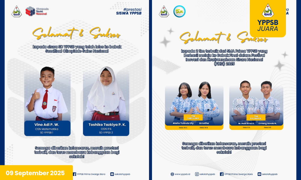 Siswa YPPSB Kembali Torehkan Prestasi di Ajang Nasional